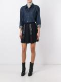 embroidered pleated skirt