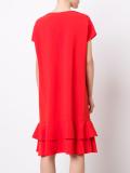 V-neck ruffled dress