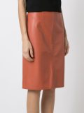 leather midi skirt