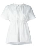 ruffled flared blouse