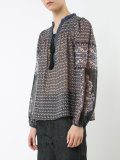 printed long sleeve blouse