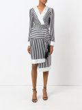 striped wrap dress 
