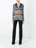 printed v-neck top 