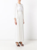 pleated maxi dress
