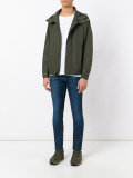 zipped hooded jacket