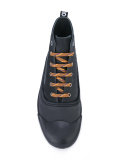 paneled hi-top sneakers