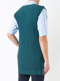 pleated sleeveless pullover