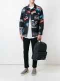 logo print overshirt jacket