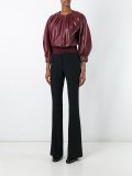 pleated cropped blouse