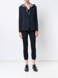 layered hooded blazer