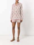 frayed hem denim shorts