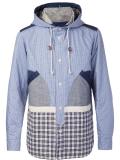 patchwork hooded jacket