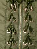 lace-up detailing bomber jacket
