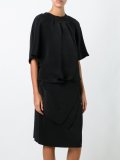 pleated layer detail dress