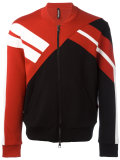 contrast panel bomber jacket