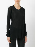 semi-sheer longsleeved T-shirt