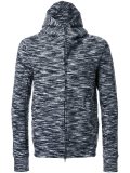 marled zipped hoodie