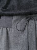 cowl neck contrast dress