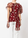 asymmetric draped blouse