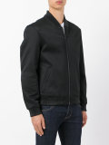 ribbed collar bomber jacket