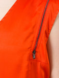 zip detail shift blouse
