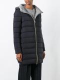 hooded quilted coat