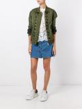lace-up detailing bomber jacket