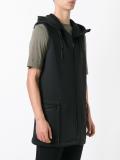 sleeveless hooded jacket