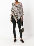 zigzag knitted poncho