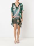 V-neck printed beach dress