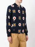 blurred print bomber jacket