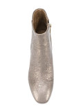 metallic ankle boots