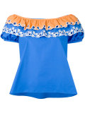 embroidered off-the-shoulder top