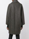 plaid buttoned coat