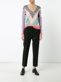 sheer zig-zag print top