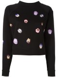 flower panel sweatshirt