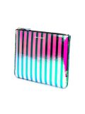 Striped Patent Pouch