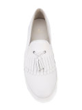 frayed slip-on sneakers 
