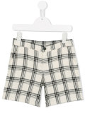 checked shorts