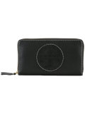 perforated logo zipped wallet