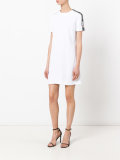 logo print strap dress