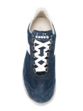 panelled lace-up trainers