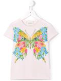 floral butterfly print T-shirt