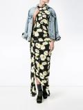 floral print draped dress