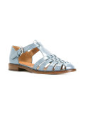 patent woven front sandals