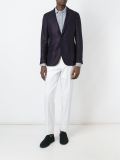 textured notched lapels blazer