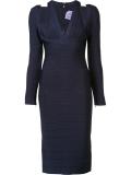 cutout detail fitted dress