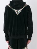 striped zipped hoodie 