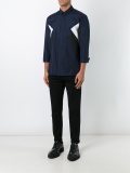 panelled colour block shirt