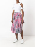 checked skirt 